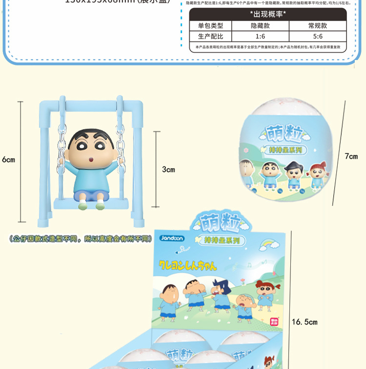正版蜡笔小新排排坐系列萌粒潮玩摆件手办动漫公仔玩具盲盒批发详情9