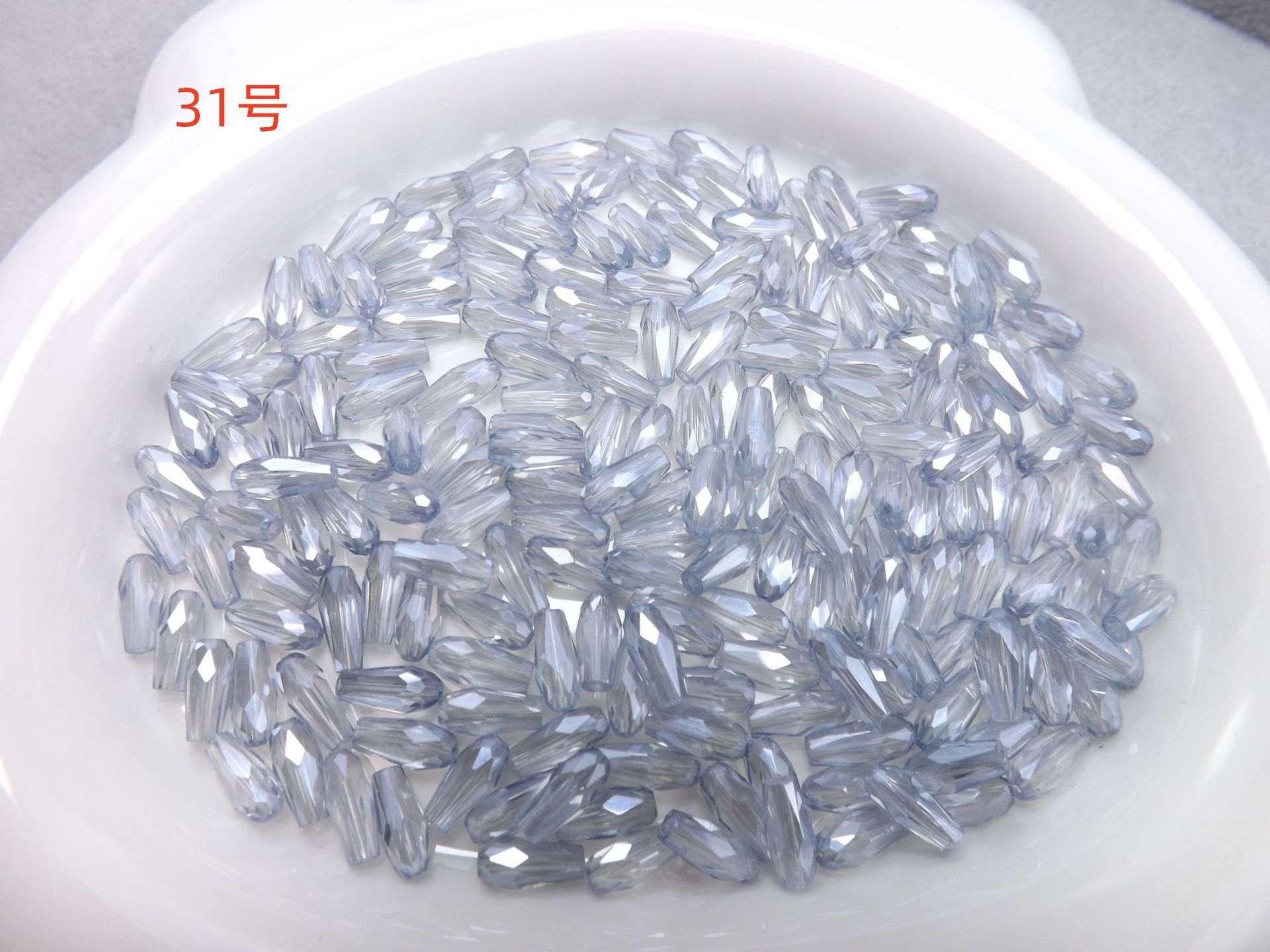 4mm*9mm长水滴人鱼泪晶晶diy水晶饰品配件玻璃珠子长水滴晶晶配件详情23