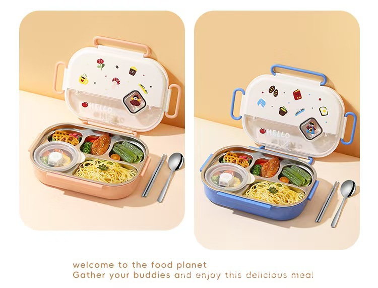 316不锈钢保温饭盒幼儿园学生食品级儿童分格便当餐盒食堂打饭盒详情11