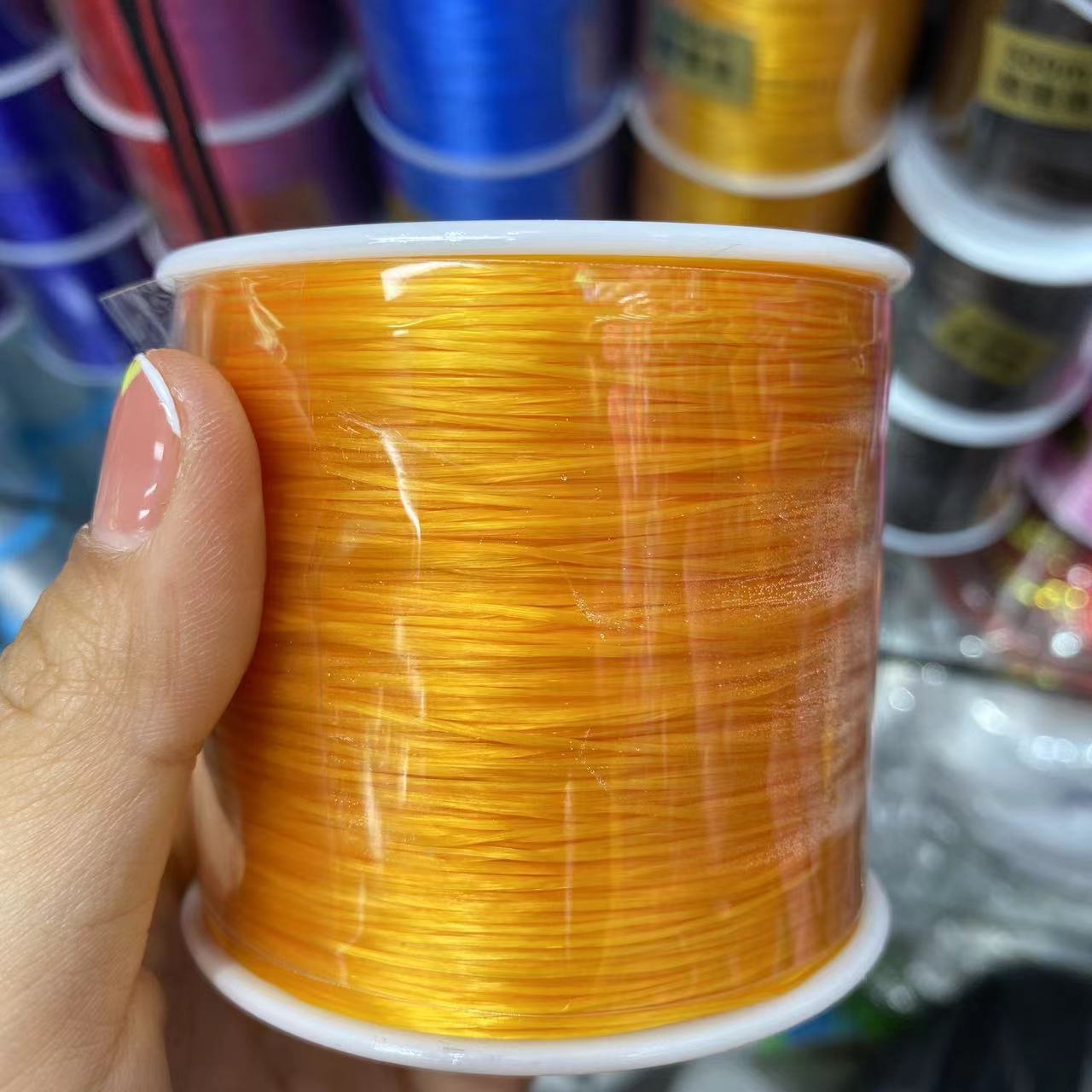 500米diy佛珠水晶串珠大卷韩国造扁形水晶线松紧线弹力线绳批发详情18