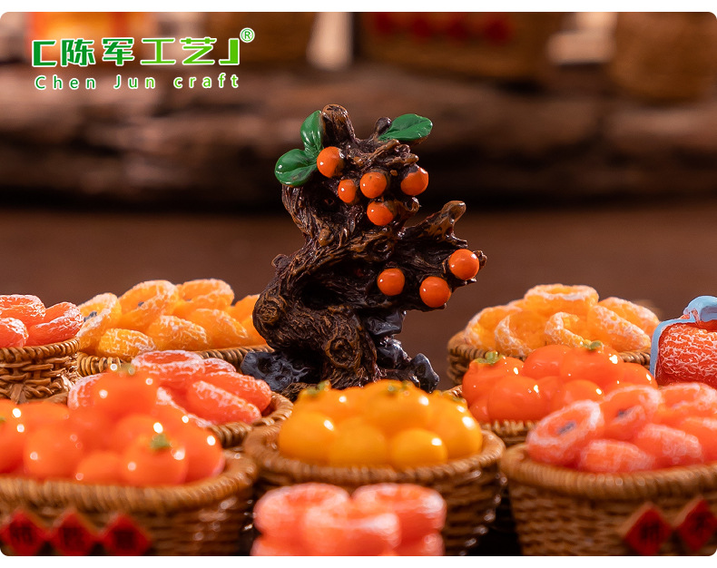 Micro-landscape creative simulation persimmon food play, persimmon as you wish, diy decorative blind bag accessories, mini miniature small ornaments pic 43