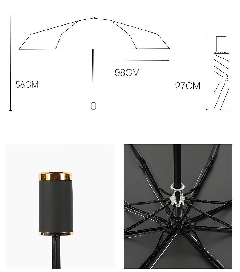 全自动雨伞男女折叠大号商务晴雨两用遮阳防晒太阳伞定制logo批发详情15
