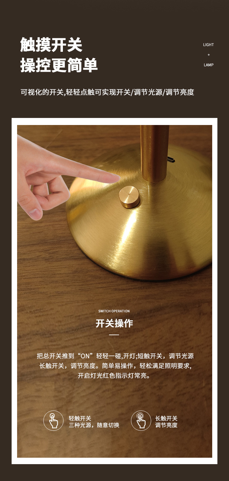 2022新款复古装饰水晶台灯 高级感轻奢卧室床头灯 古典氛围ins少女小夜灯 打造优雅生活详情6