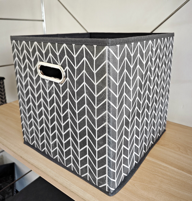 储物箱收纳柜可折叠收纳篮带金属手柄家居收纳盒抽屉式方盒大容量详情2