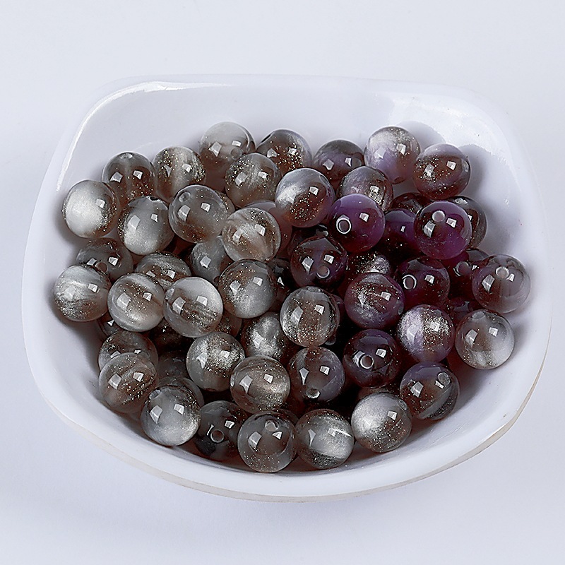 10/12mm光变珠子变色珠子树脂圆珠直孔散珠子diy手工手串项链材料详情8