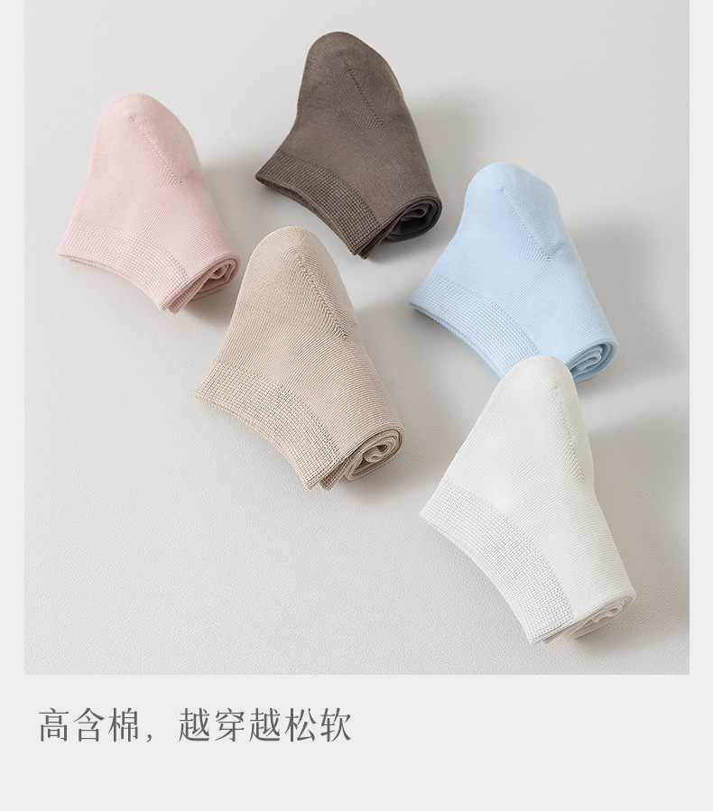 女士纯棉短袜春夏薄款全棉白色四季春秋款夏天船袜批发 女士运动休闲棉袜 舒适透气袜子女详情26