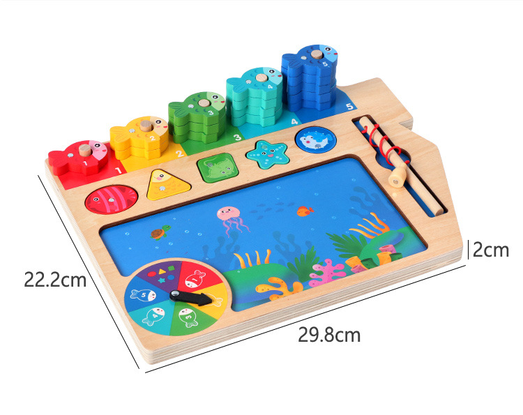 Baby magnetic color classification, positioning, counting board, pen movement maze, math enlightenment, cognitive matching, wooden toys pic 164