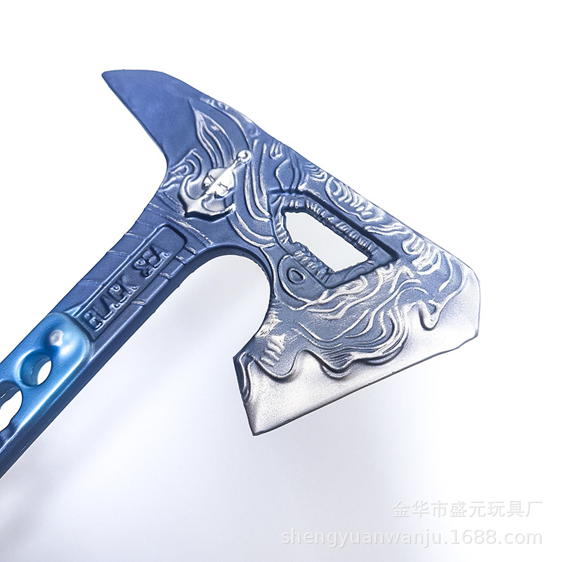 三角洲游戏周边黑神术战斧玩具模型未开刃游戏道具PU 软胶摆件工详情4