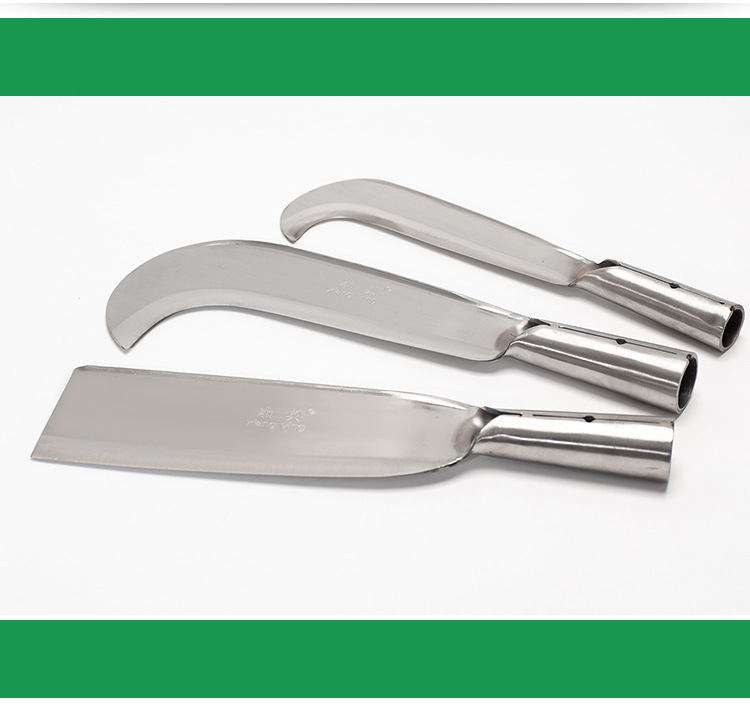 Factory direct supply of Chuwan stainless steel firewood knives, sugarcane knives, curved knives, stainless steel wide fan sickles for agricultural use, and mountain opening curved knives pic 21