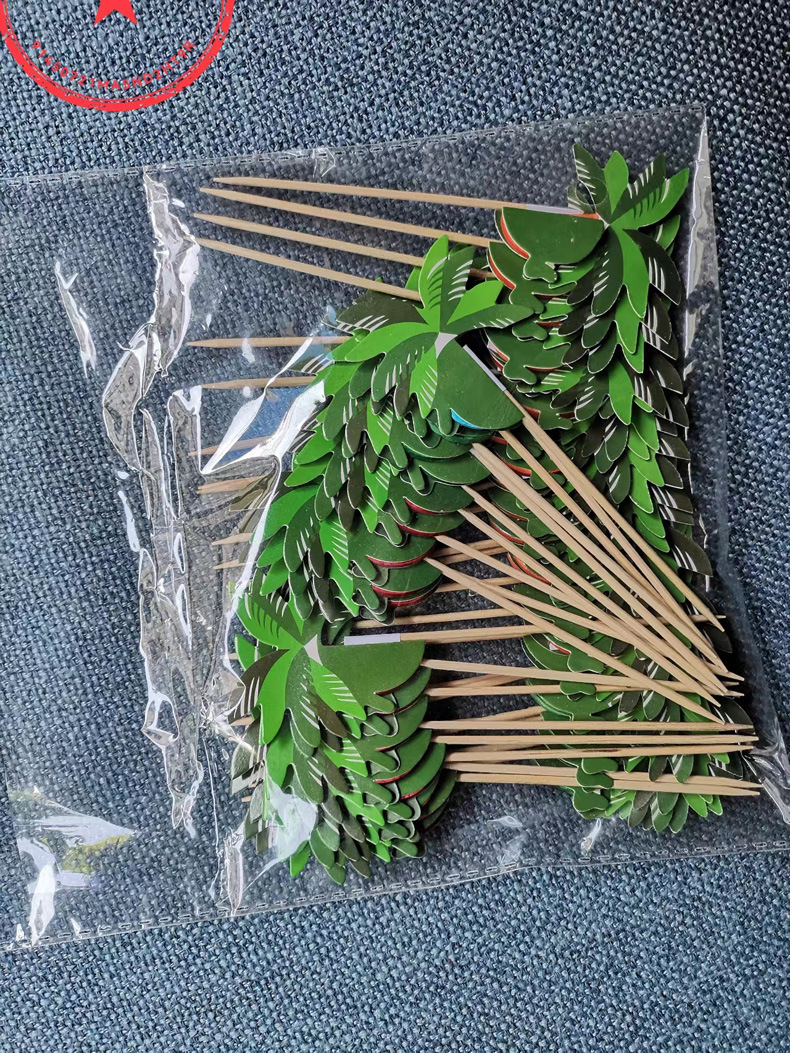 Disposable fruit skewers, cold dish platters, artistic ornaments, high appearance level, hamburger cake, sushi, cocktail and drink skewers pic 7