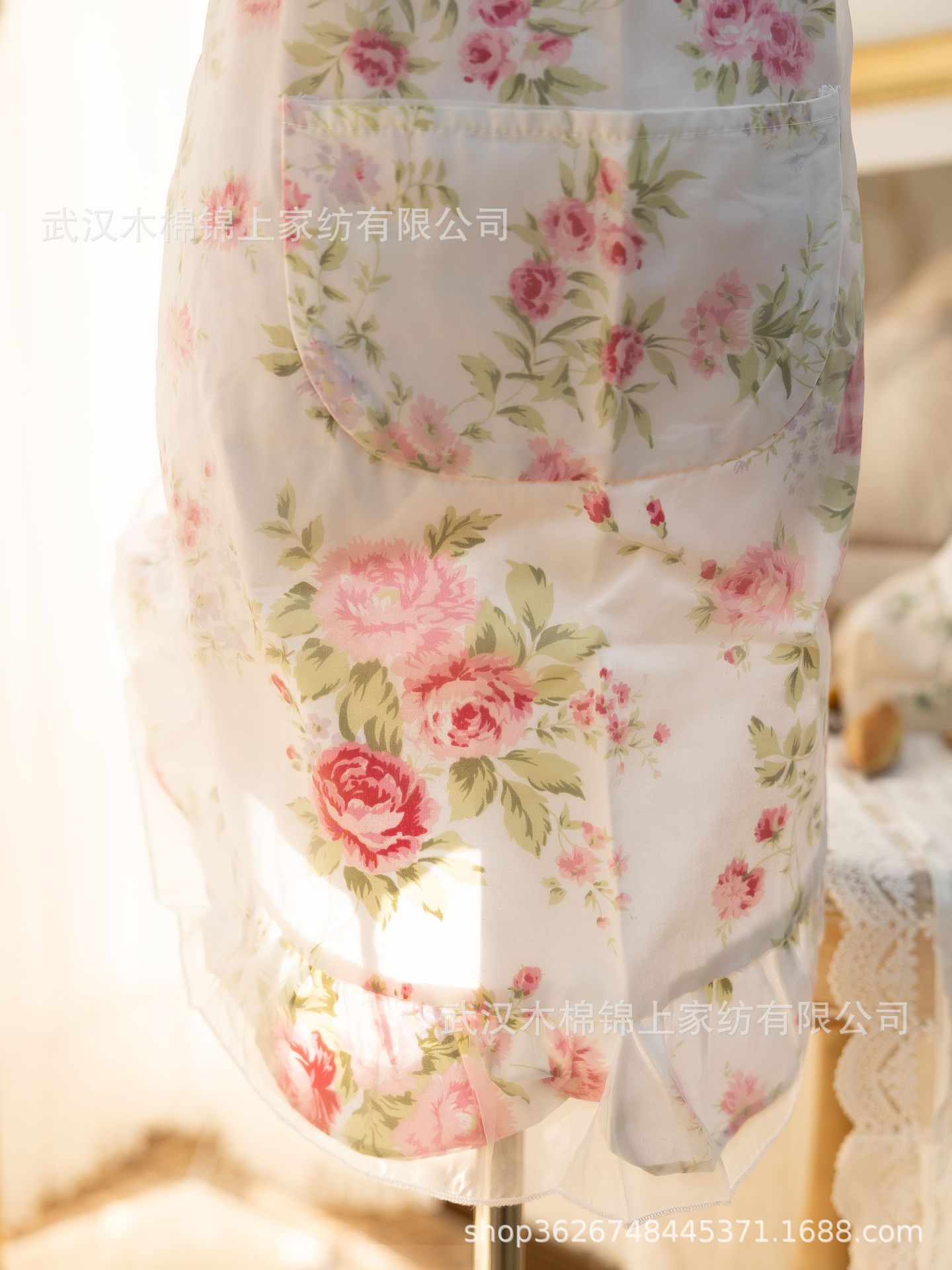 创意款简约围裙清新碎花涤棉围裙广告 厨房围裙韩版围裙详情13