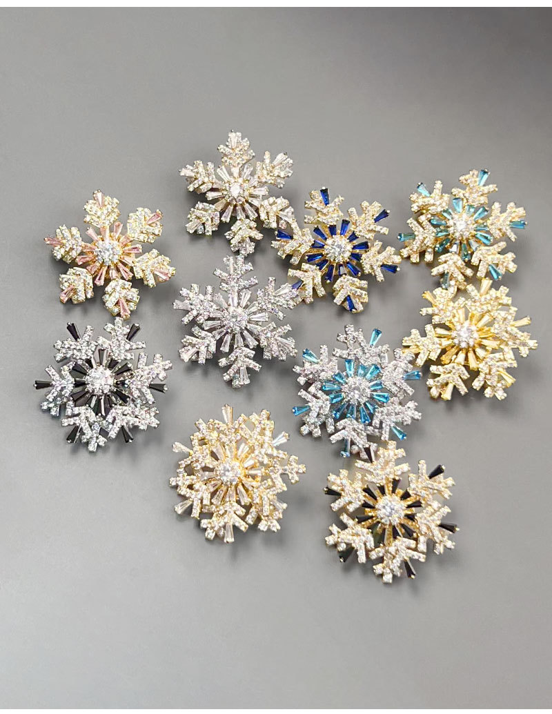 Rotating snowflake brooch, high-end fashion, versatile brooch, high-end suit coat brooch, accessory brooch, women V-neck, Japanese and Korean pic 14