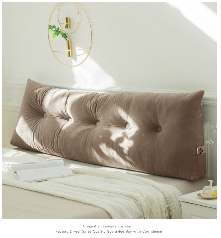 Solid-color modern triangular headboard cushions, bed pillows, large backrest cushions, tatami MATS, living room soft packages, bedroom cushions pic 21