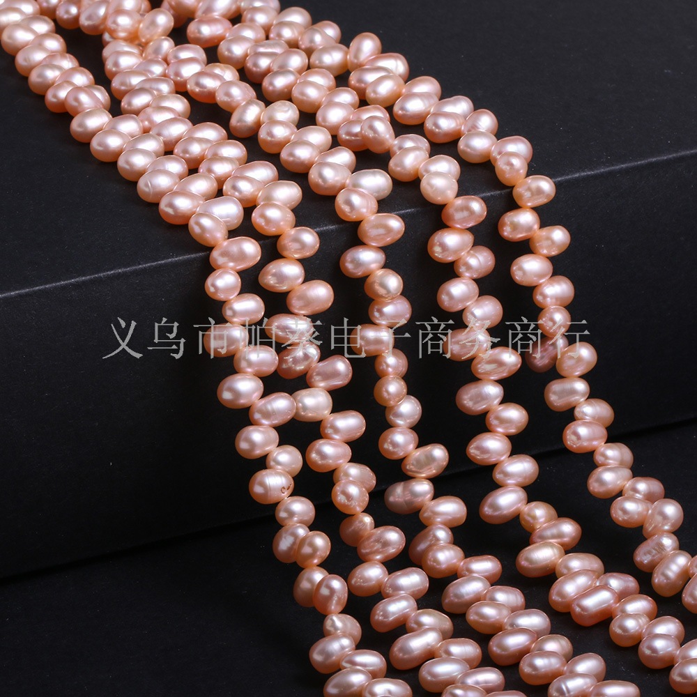 Exquisite natural freshwater Sanqi hole pearl beading DIY jewelry accessories, handcrafted jewelry semi-finished product production and wholesale pic 4
