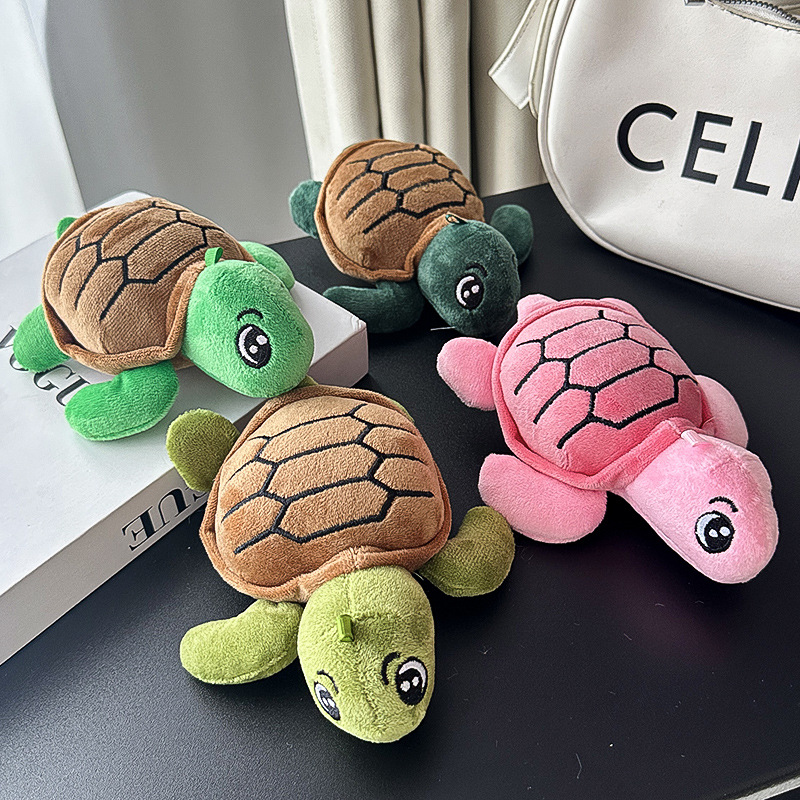 批发卡通创意乌龟毛绒玩具公仔彩色海龟小号玩偶女包包钥匙扣挂件详情4
