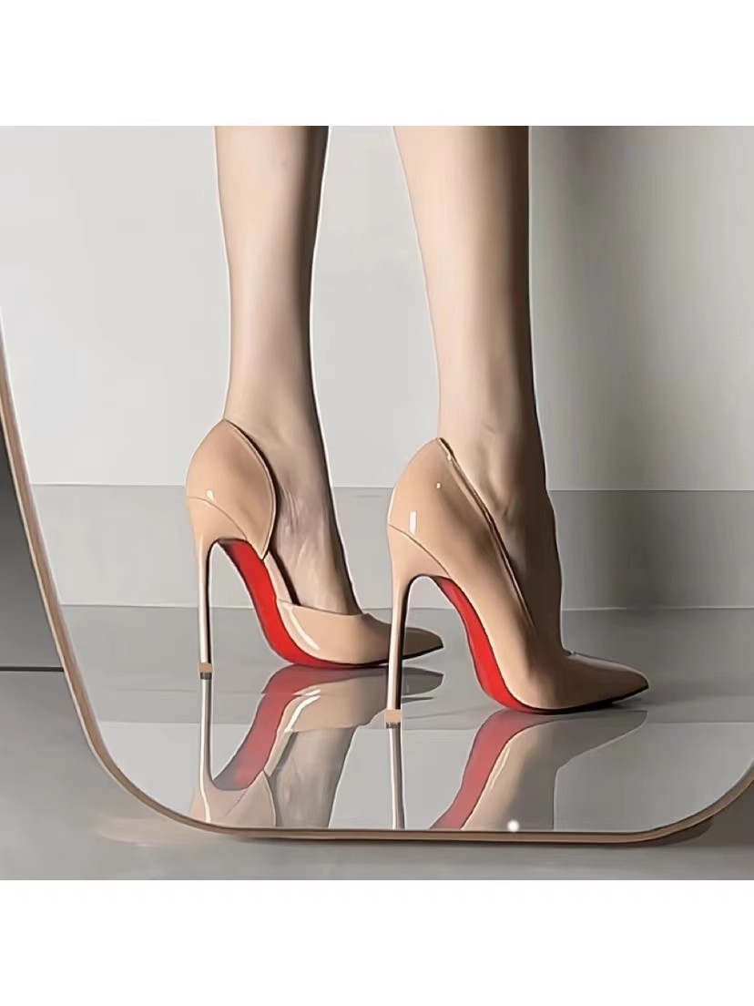 高跟鞋床上情趣炮鞋女细跟2023年新款秋季黑色10厘米性感尖头单鞋详情2