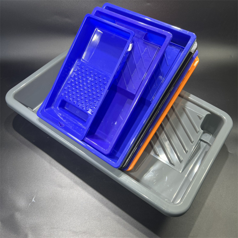 9-inch blue paint latex paint tray, thickened plastic tray, large-capacity wall painting wonder, roller painting tray pic 3