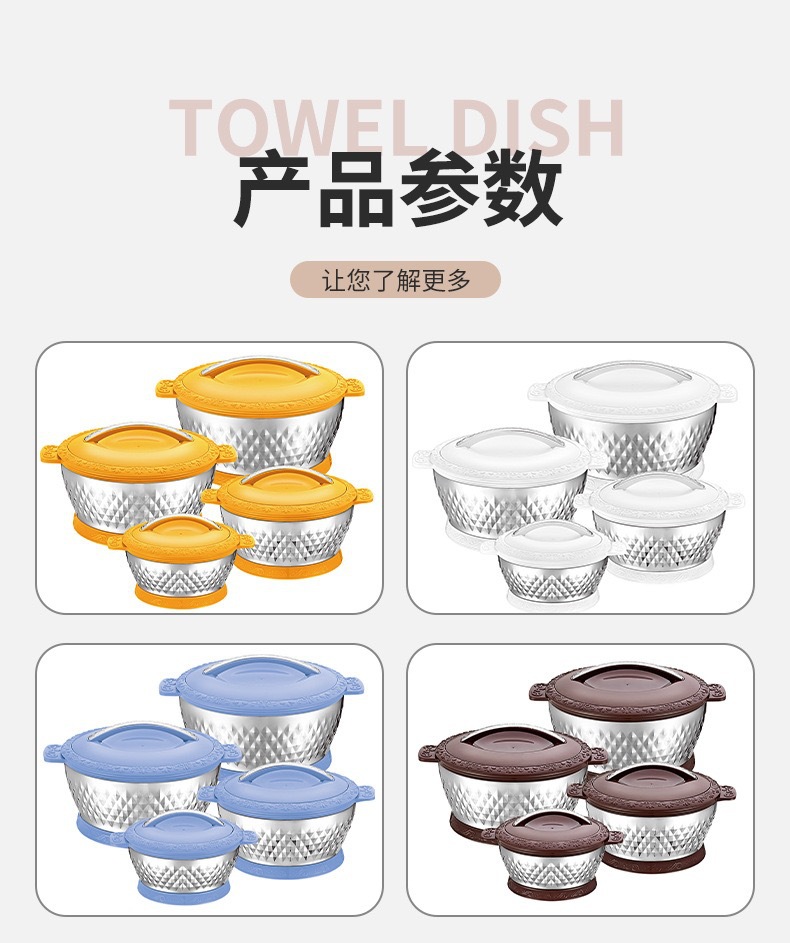 外贸不锈钢双层保温锅三件套大容量保鲜家用套锅保温锅保温饭桶详情12