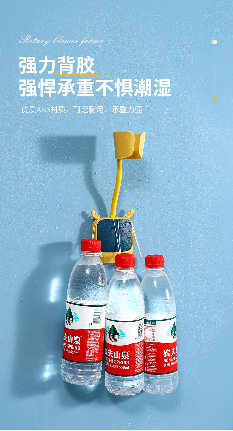 Hair dryer stand without drilling, bathroom wall-mounted storage rack, hair salon hair dryer, multi-functional air duct storage rack pic 15