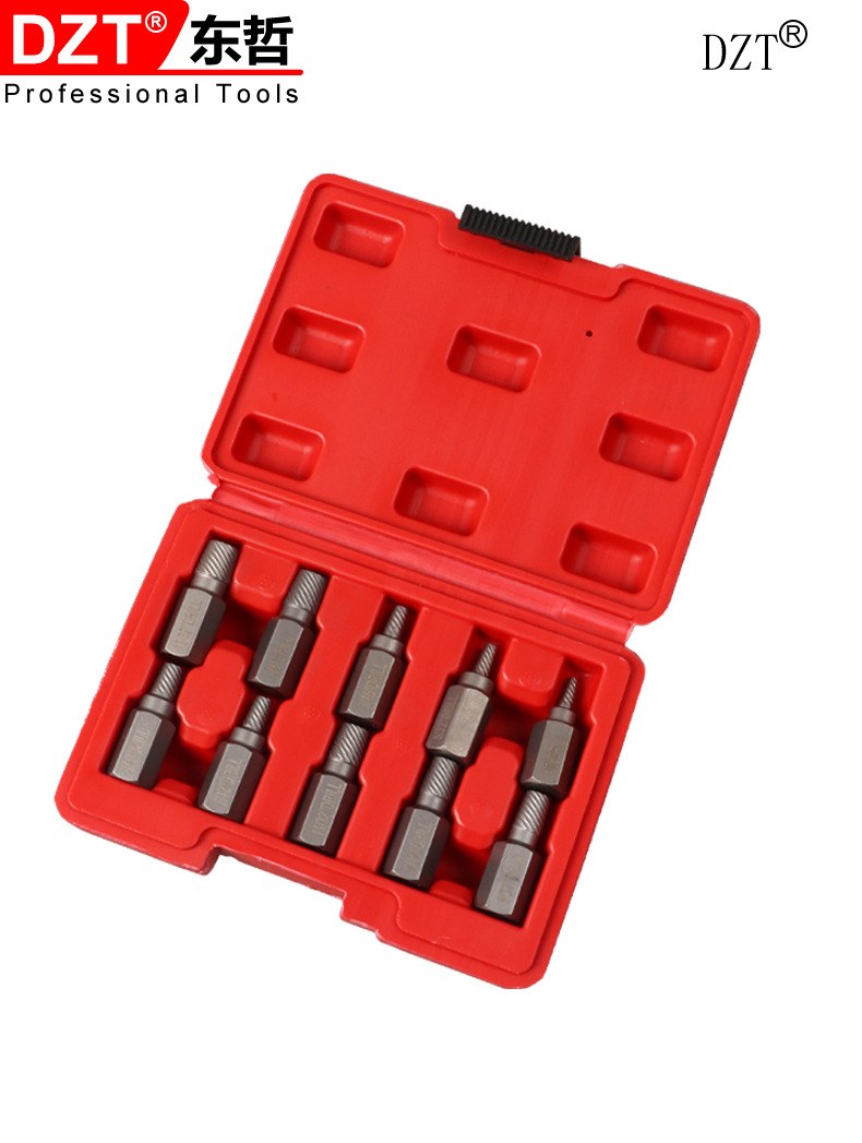 10/25 piece set of British standard screw remover 42CrM0 material screw damage removal tool set with hardware pic 8