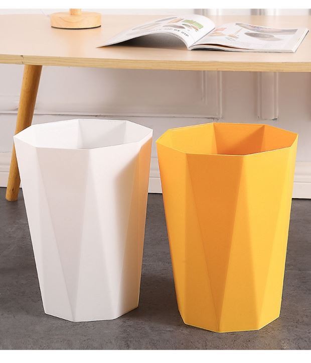 Wholesale of Nordic creative and simple diamond household trash cans without LIDS, large wastebaskets for kitchens, living rooms, offices and hotels pic 9