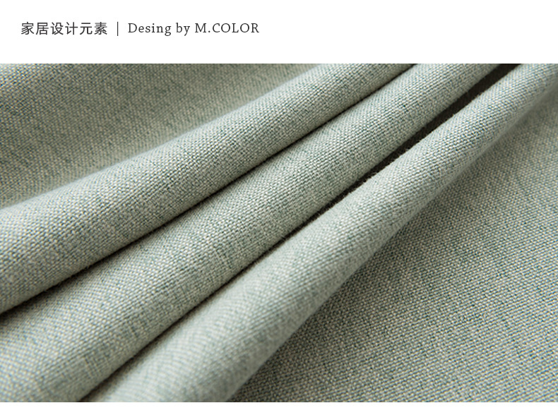 Swan Cotton and linen modern and simple living room and bedroom curtains, solid color thickened fully blackout linen curtain fabric manufacturer for homestays pic 27