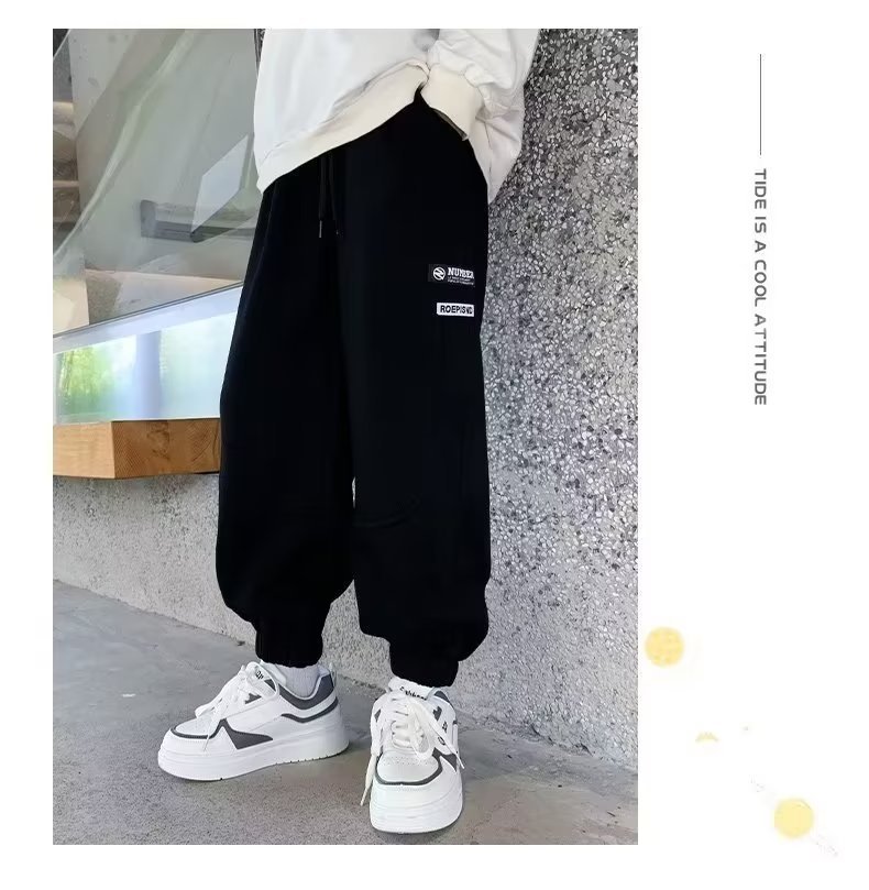 男童加绒裤子秋冬款2023新款儿童秋装运动长裤中大童休闲炸街卫裤详情13