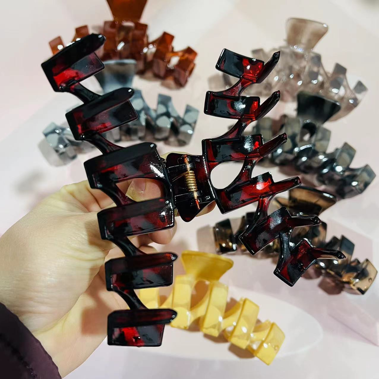 【 Zone 1-3 】M Clip Cover Net Gripper 12/ Pack 960/ piece French gripper Large High-end Feel Clip Cover Net ins student Clip Headwear Hair clip 2023 New Hair Gripper back of the head pic 6