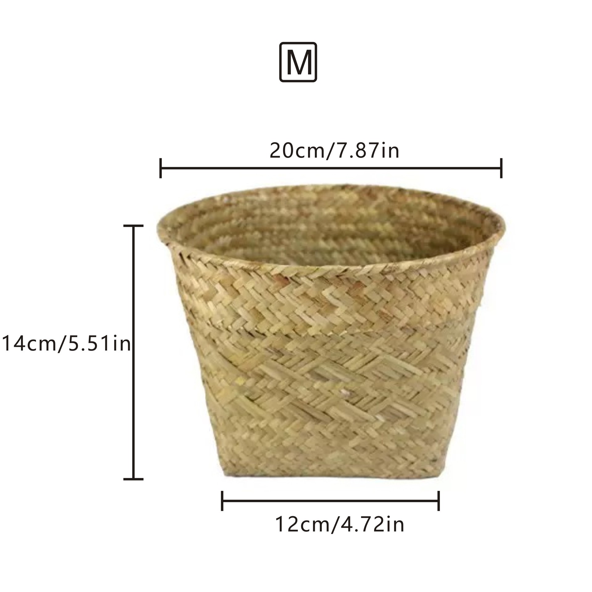 天然草编植物花篮花创意手工柳编藤编花盆多肉花园艺批发编织篮详情2