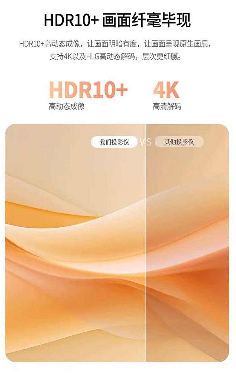 跨境便携投影仪1080P家用办公卧室投墙家庭小型影院 4K投影机批发详情7