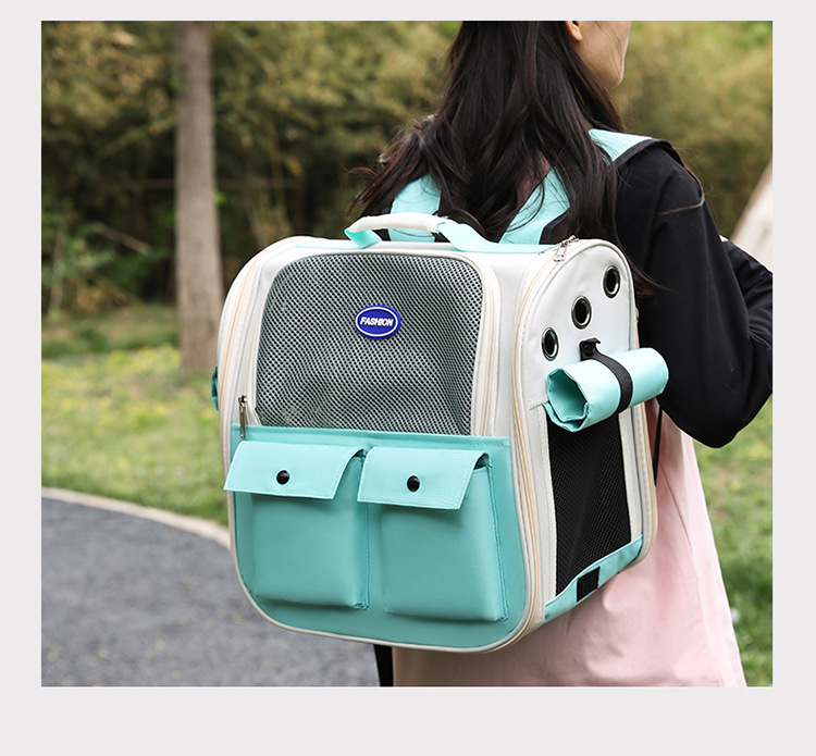 宠物用品猫包外出双肩宠物包大容量透气便携出行宠物猫狗背包详情36