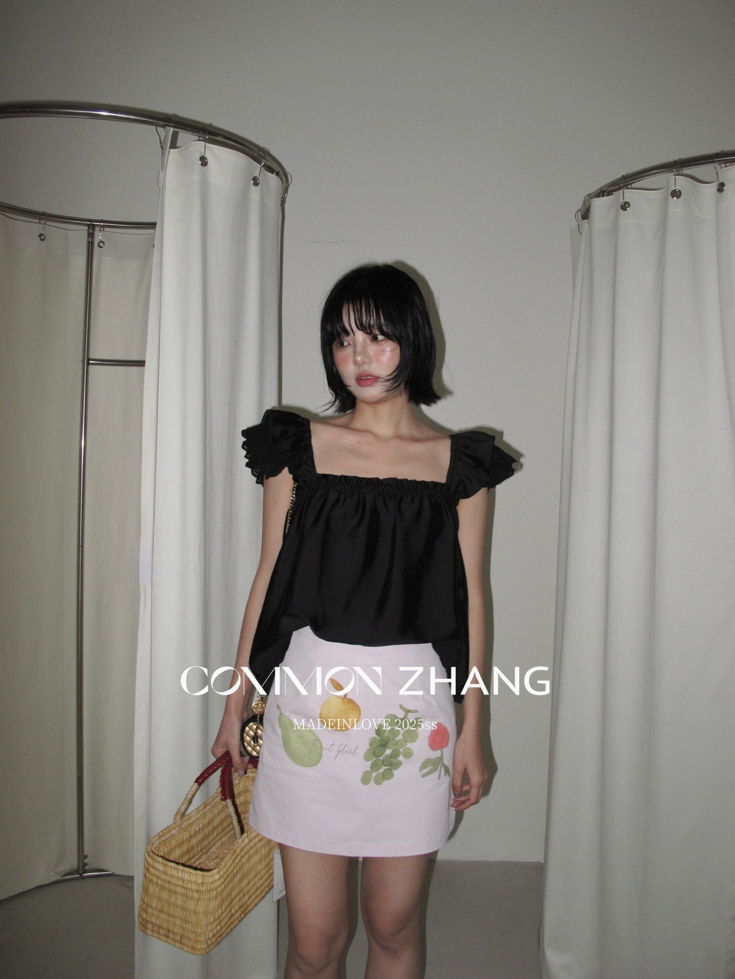 CZ ZHANG Summer Vacation Playful and youthful fruit-printed short skirt, low-waisted and versatile A-line skirt B22578 pic 20