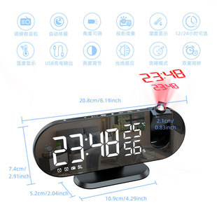 Wholesale of HTC-1 electronic temperature and humidity meters, indoor thermometers, household alarm clocks, pet room thermometers and clocks from the source pic 6