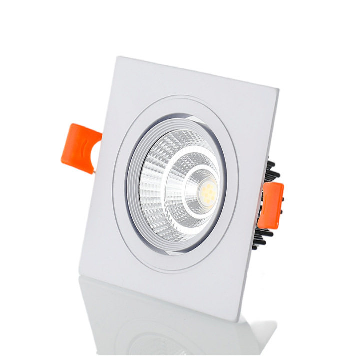 cob square spotlights, grille lights, led bold lights, ceiling lights, single-head, double-head, triple-head downlights, shopping malls, exhibition halls, living rooms pic 4