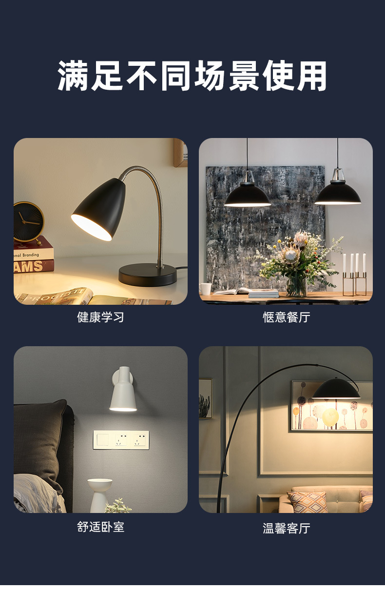 NVC Lighting LED Bulb E27 screw-top ultra-bright household energy-saving bulb spiral high-power light source column type pic 22