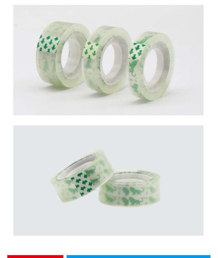 Transparent tape, small size tape, transparent tape for student stationery, wholesale of transparent adhesive tape, small rolls of adhesive paper, office supplies tape, factory direct sales pic 5