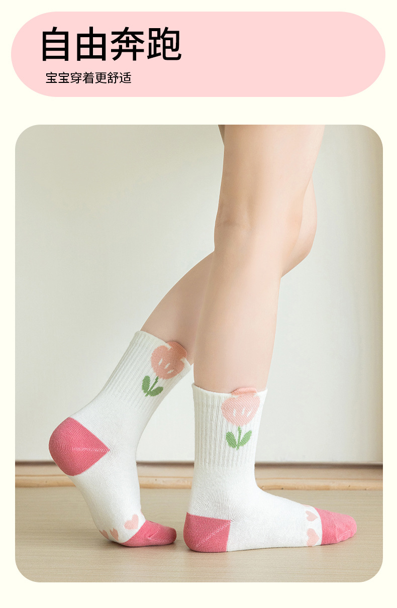 儿童袜子秋冬季女童袜卡通可爱中筒棉袜男童宝宝吸汗学生童袜批发详情10