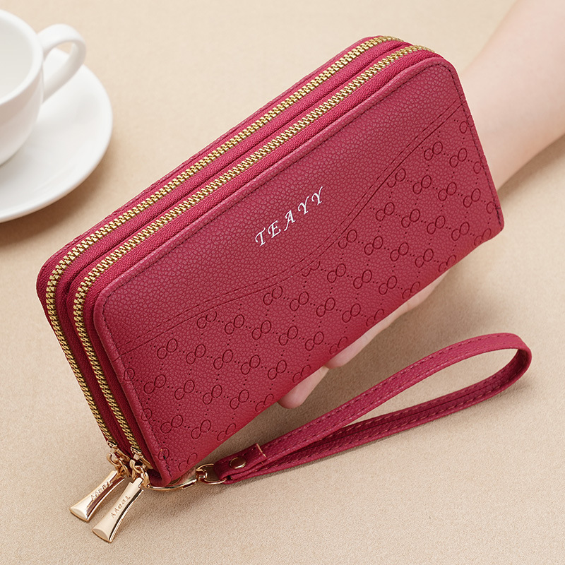 钱包女生长款双拉链wallet手机包女士钱夹大容量手拿包零钱包批发详情13