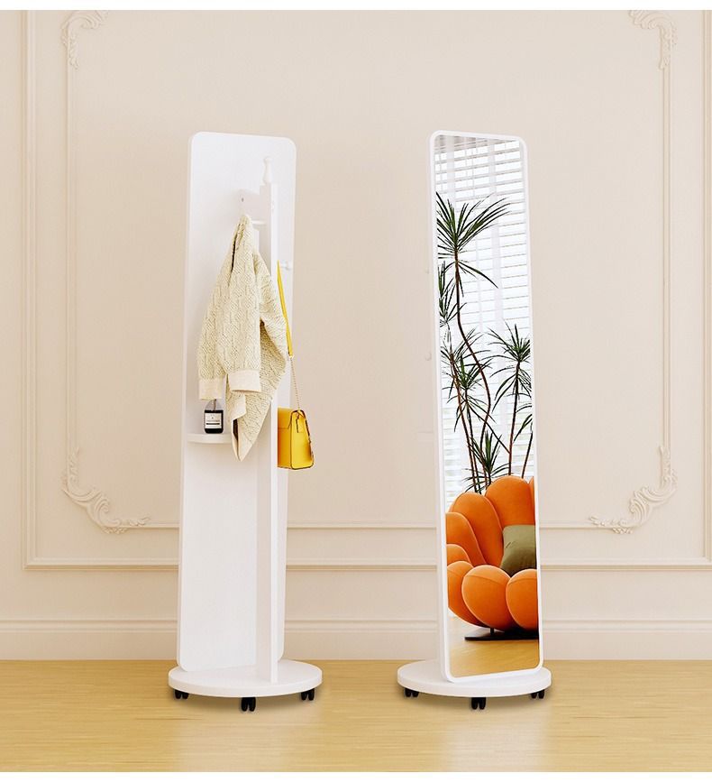全身镜高清不变形家用旋转异形镜客厅落地网红镜立式挂衣架镜详情18