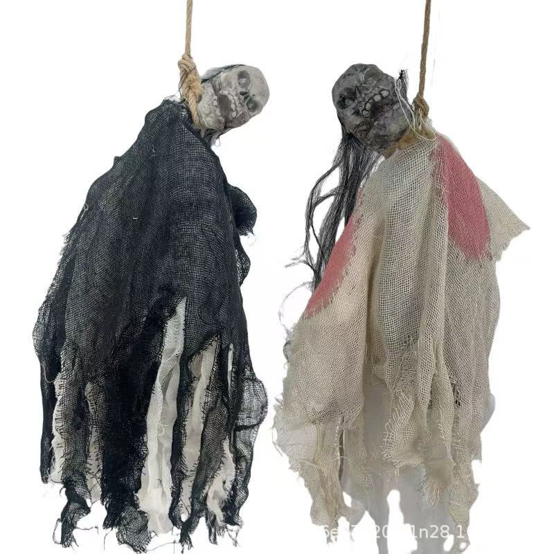 万圣节装饰巫婆声控道具鬼节鬼屋酒吧玩具恐怖玩具电动发光吊鬼巫详情4