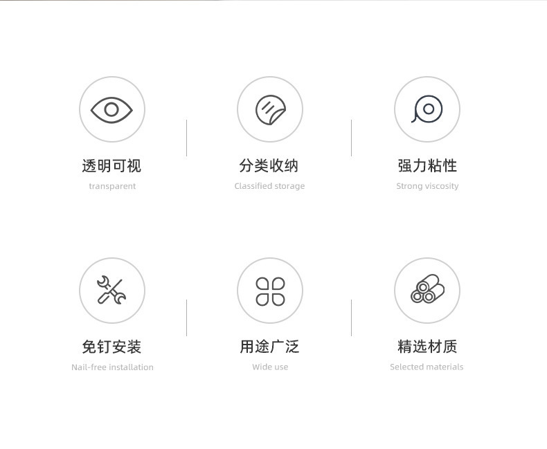 免打孔壁挂收纳盒化妆品洗脸巾壁挂篮厨房收纳筐置物篮小垃圾桶详情2