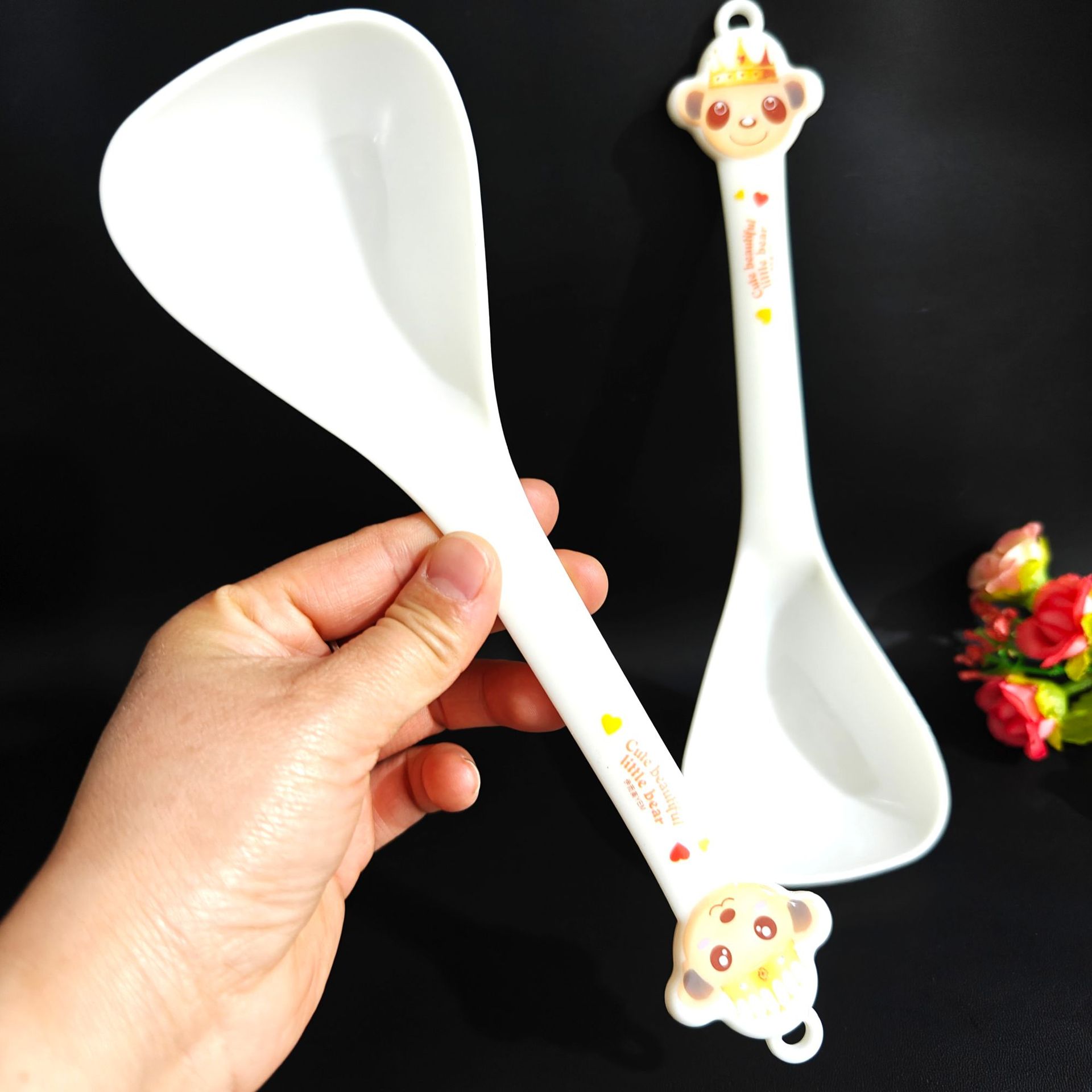 【 Zone 3-9 】0620 soup spoon 2/ pack 144/ box 576/ case 0620 soup spoon Cartoon Bear pattern soup spoon, household cute milk soup spoon, hanging soup spoon 2 yuan wholesale pic 4