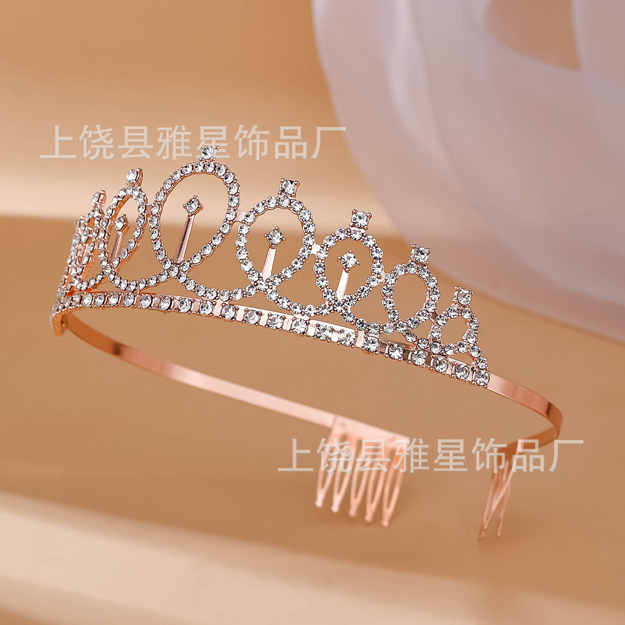 Partido europeo y americano corona cabeza hoop strass corona adornos para el cabello año nuevo Señora Número fiesta de cumpleaños piezas de metal anillo de pelo pic 8