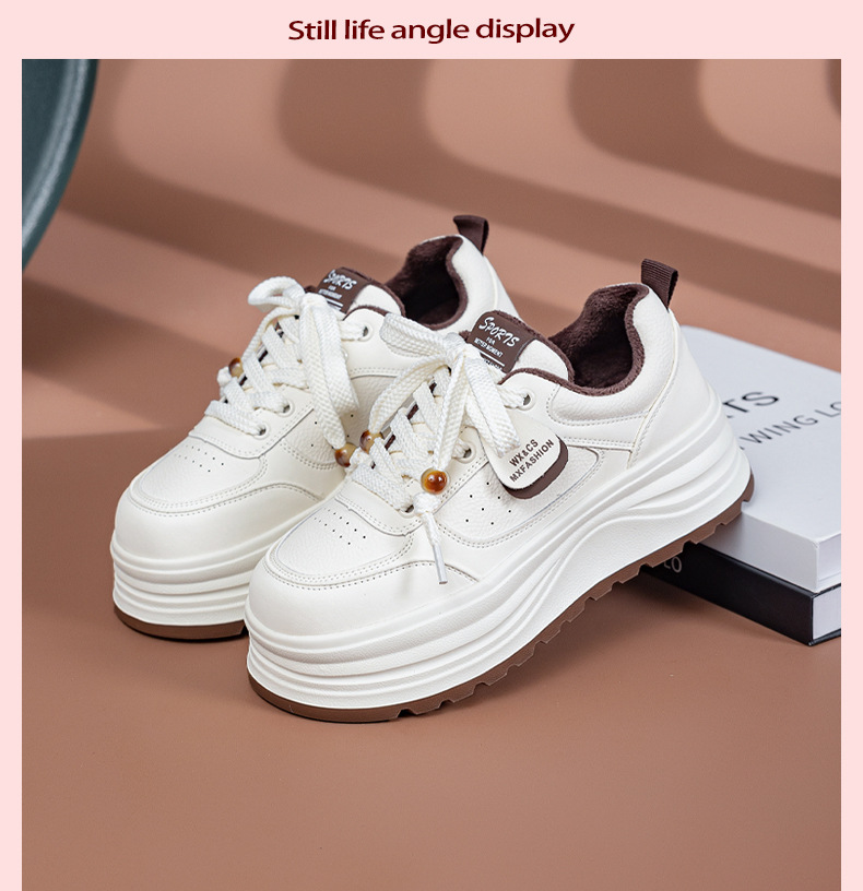 厚底加绒小白鞋女款2025冬季新款百搭轻便保暖二棉鞋休闲大码女鞋详情18