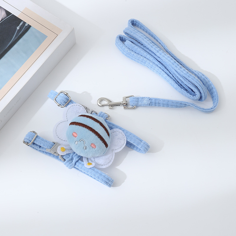 新款宠物小狗牵引绳溜猫咪胸背带户外牵引绳子项圈衣服防爆宠物批详情4