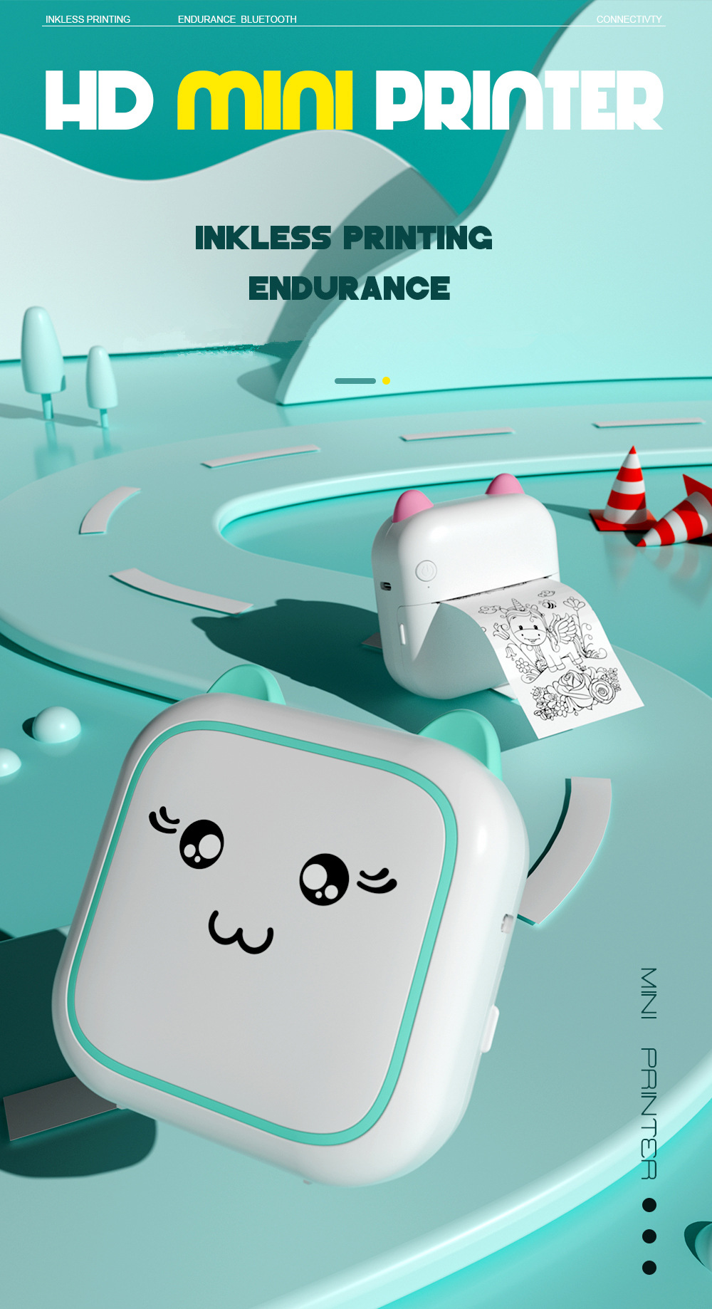 勋尘AI迷你照片打印机小标签打印机手账便签二维码蓝牙热敏打印机详情12