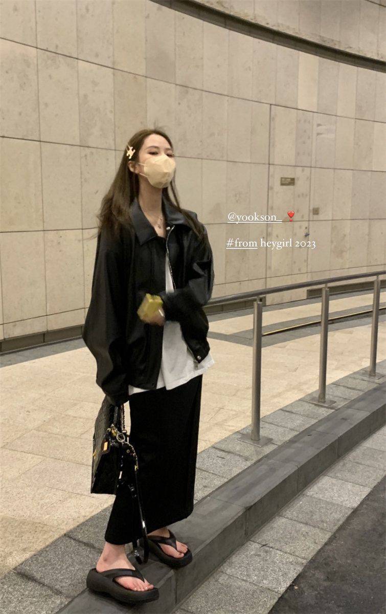 美式复古皮衣外套女短款上衣2023秋季新款洋气百搭高级感pu皮夹克详情2