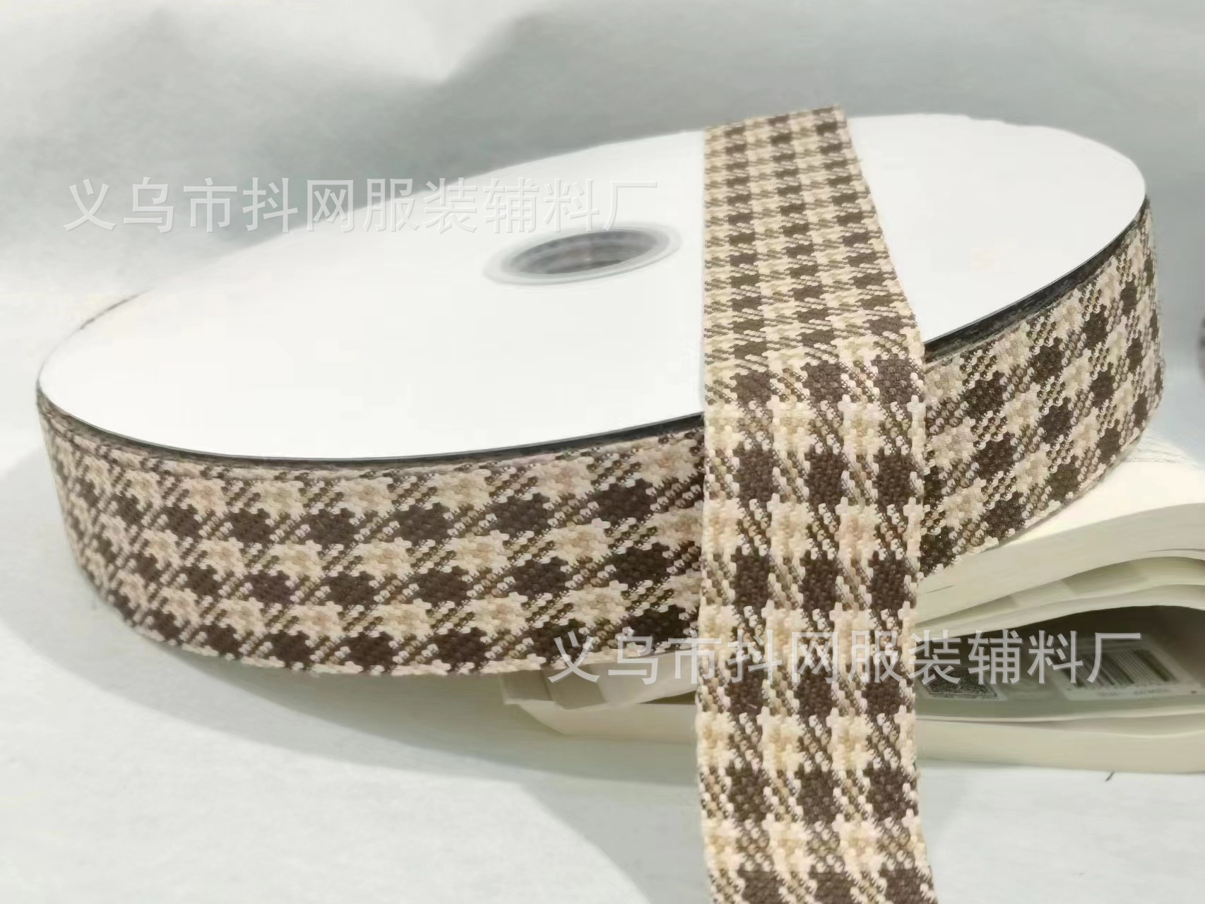 4cm韩版千鸟格纹织带格子丝带DIY蝴蝶结发饰头饰包边鲜花礼盒包装详情6