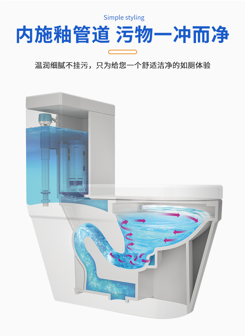 厂家直销外贸连体马桶出口菲律宾陶瓷马桶卫浴坐便普通马桶坐便器详情7