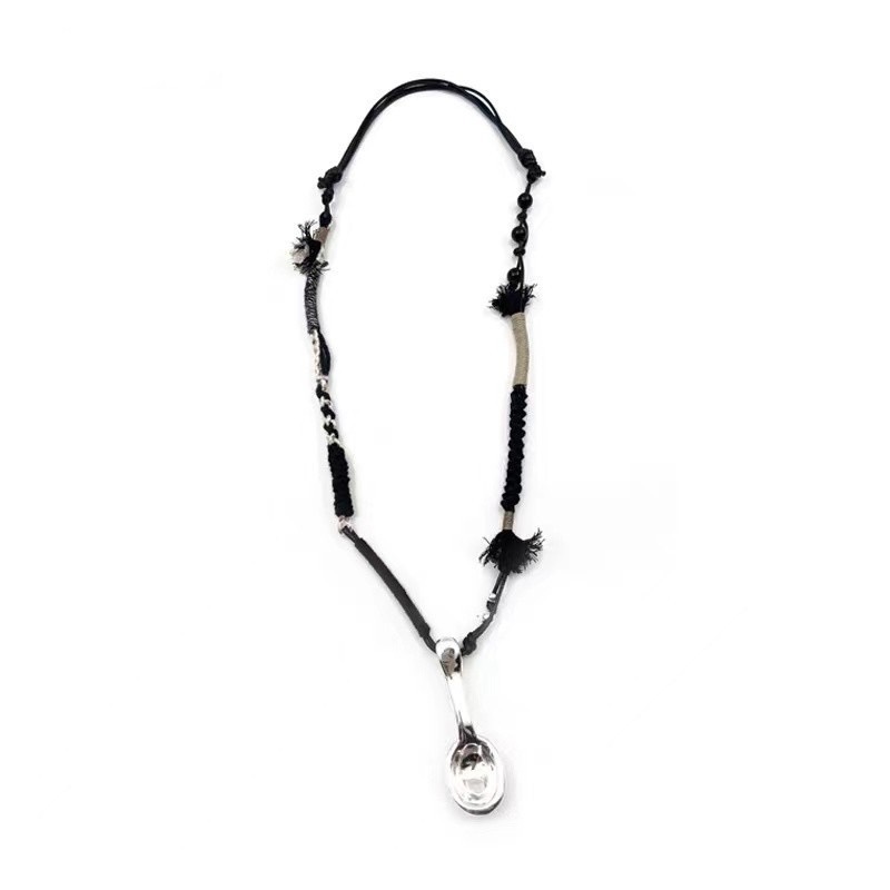 王鹤棣同款 编绳勺子项链2024新款小众设计个性独特设计感毛衣链详情10